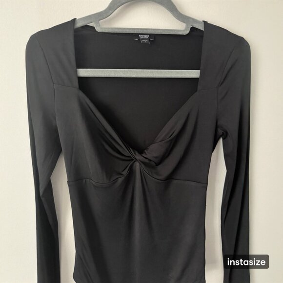 New WO Tags - Express Body Contour Twist Front Thong Bodysuit - Small - Picture 3 of 5